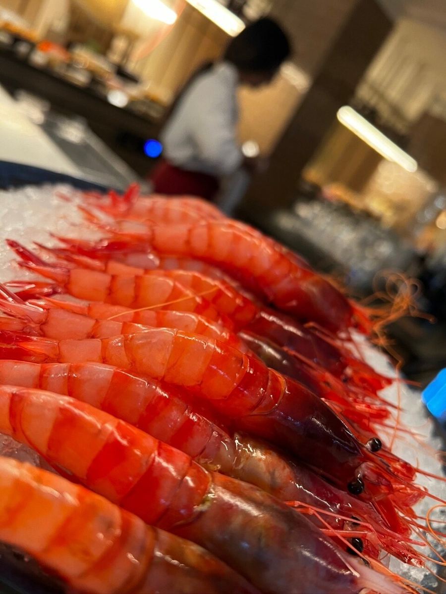 Gambas rojas frescas de mercado